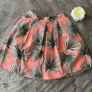 A New Day 💗 Peach & Gray Elastic Back Skirt with Pockets!